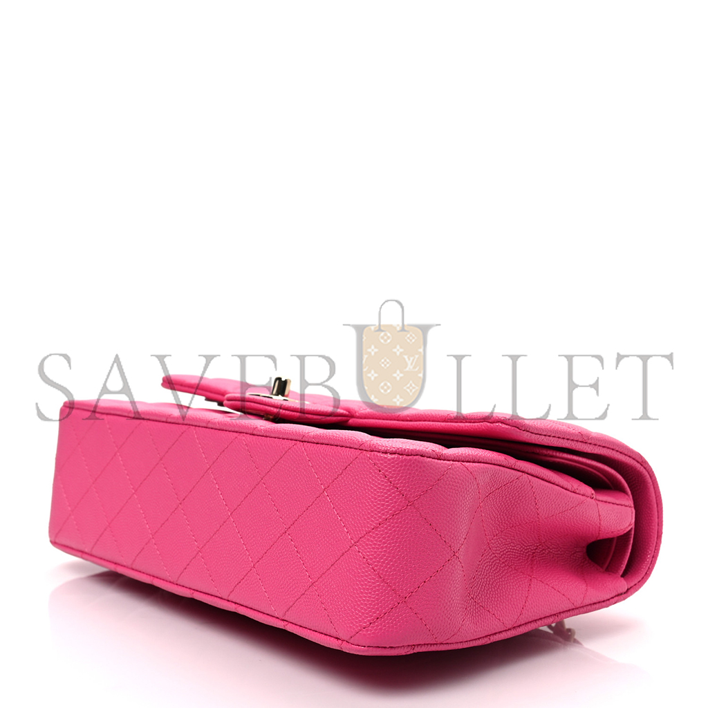 CHANEL CAVIAR QUILTED MEDIUM DOUBLE FLAP PINK (25.5*15.5*6.5cm) 